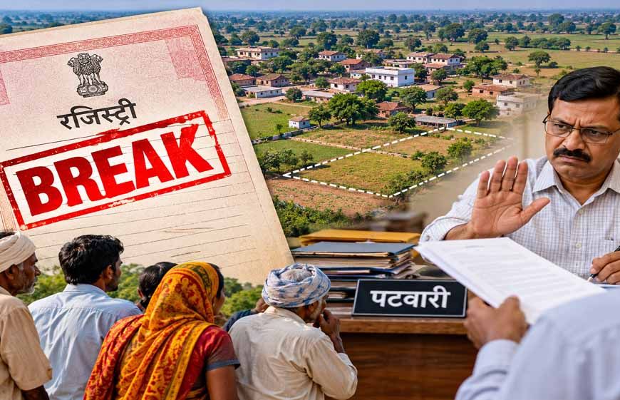 MP में 48 लाख रजिस्ट्रियों पर ब्रेक, स्वामित्व योजना में पटवारियों ने साइन से किया इनकार