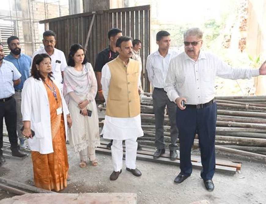 उप मुख्यमंत्री शुक्ल ने जीएमसी एवं हमीदिया चिकित्सालय परिसर में निर्माणाधीन कार्यों का किया निरीक्षण