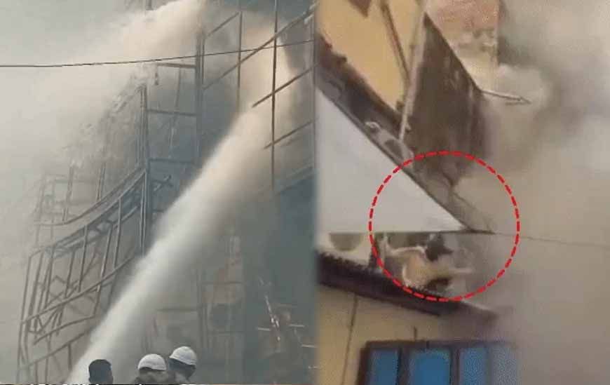 भोपाल के न्यू मार्केट में भीषण आग, 1 किमी दूर फायर स्टेशन फिर भी आधे घंटे में पहुंची दमकल