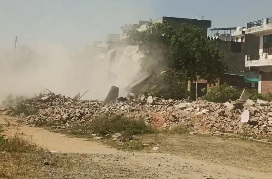 जयपुर में 200 फीट रोड से अतिक्रमण पर कार्रवाई, 20 से ज्यादा स्ट्रक्चर हटाए; आवागमन होगा आसान