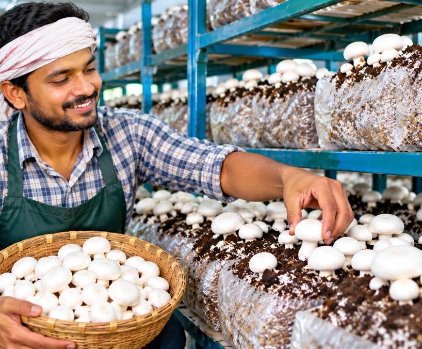 मशरूम की खेती से हर महीने ₹50 हजार कमाने का मौका, कम जगह और लागत में शुरू करें बिजनेस