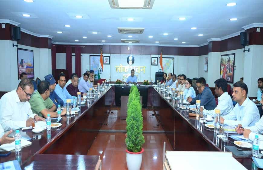 राष्ट्रपति द्रौपदी मुर्मू के छत्तीसगढ़ प्रवास की तैयारियों  के संबंध में लोकभवन में बैठक आयोजित
