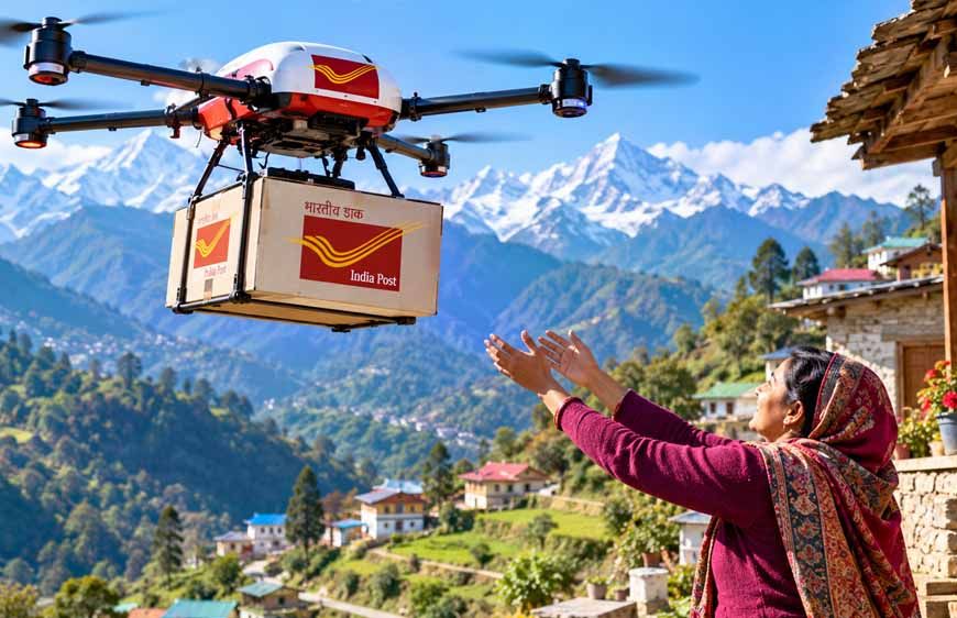हिमाचल में ड्रोन से पहुंचेंगे चिट्ठी-पार्सल, इंडिया पोस्ट का बड़ा प्लान; 110 रूट पर शुरू होगी डिलीवरी