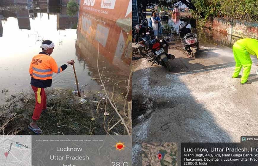 बाढ़ प्रभावित इलाकों में सफाई अभियान तेज, योगी सरकार का जलनिकासी और स्वास्थ्य सुरक्षा पर जोर