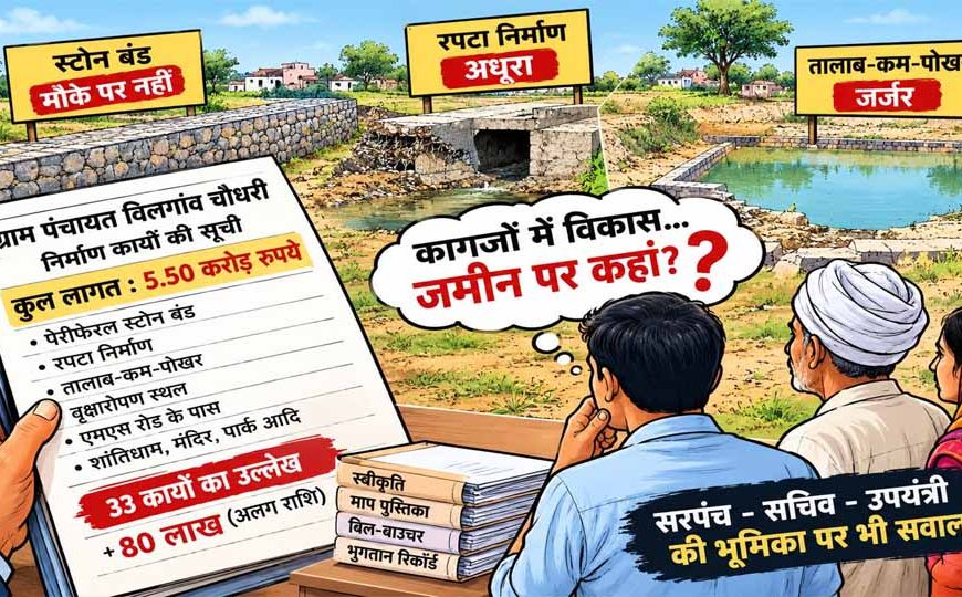 विलगांव चौधरी में 5.50 करोड़ के निर्माण कार्यों की फेहरिस्त, अब जमीन पर हिसाब की दरकार!