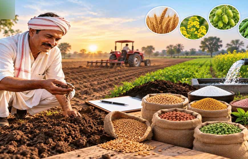 रबी फसलों के बीज का पर्याप्त भण्डारण,किसान अधिकृत विक्रय केन्दों में बीज प्राप्त करें
