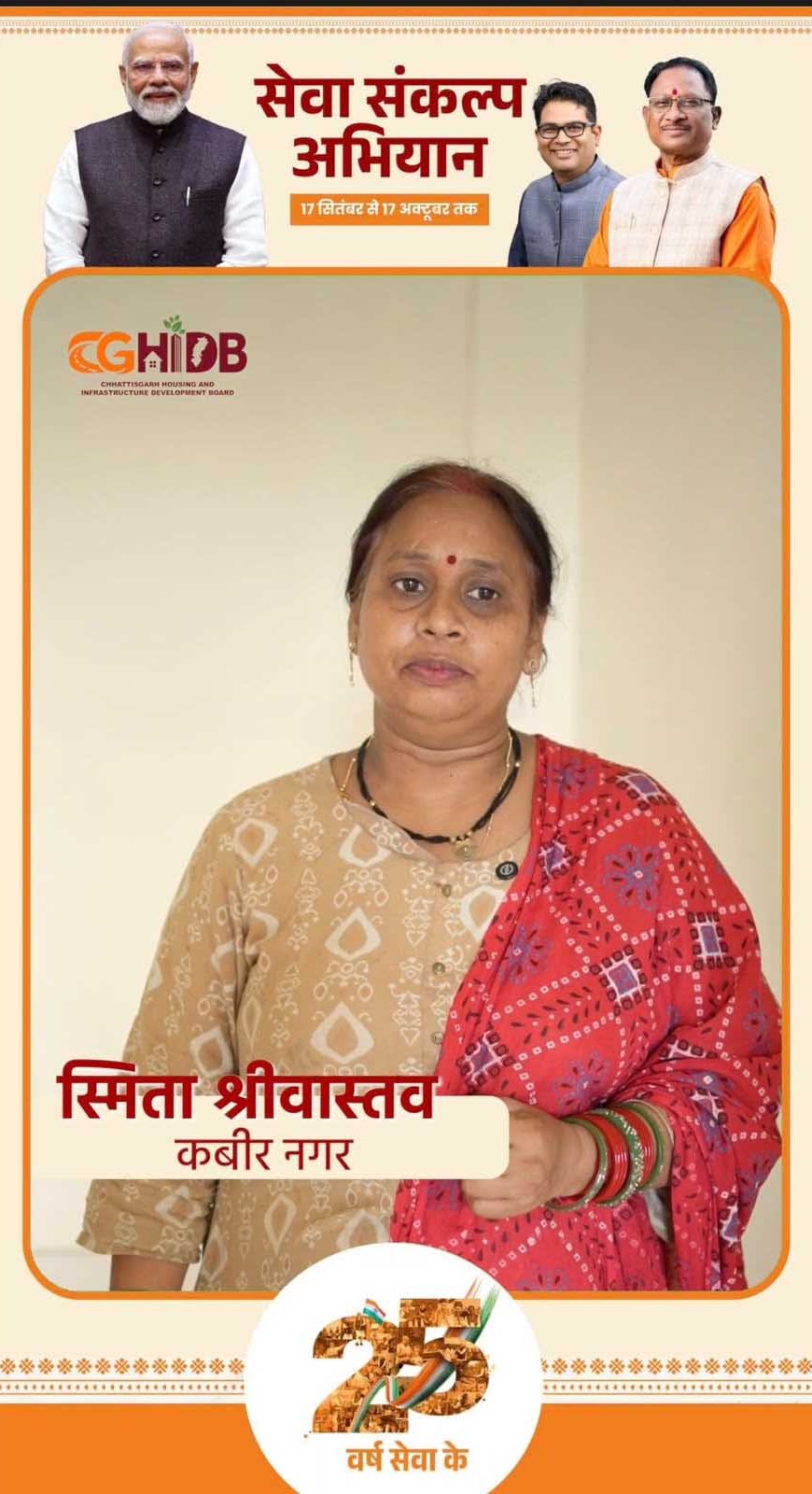 किराए के मकान की चिंता हुई दूर, हाउसिंग बोर्ड ने साकार किया स्मिता श्रीवास्तव के अपने घर का सपना