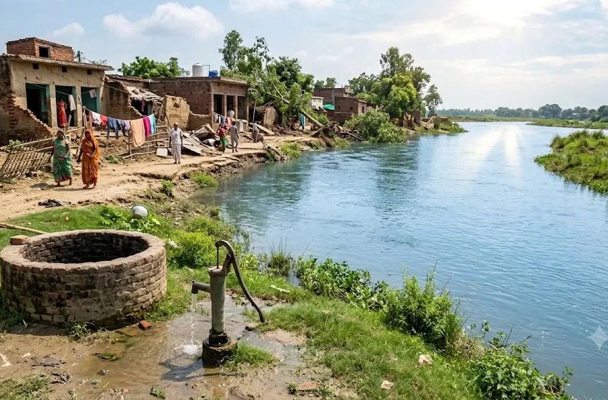 बाढ़ से नुकसान के बीच भूजल स्तर को फायदा, तेज बहाव से साफ हुई गोमती नदी