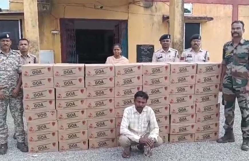 बस्तर में 75 पेटी अवैध शराब जब्त, दशहरा मेले में बेचने की थी तैयारी