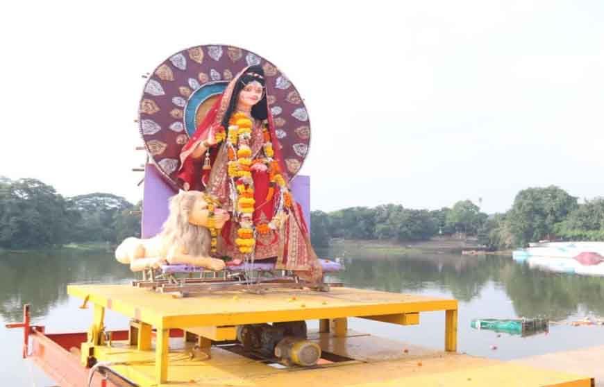भोपाल में दुर्गा मूर्ति विसर्जन के लिए 7 घाटों पर इंतजाम, क्रेन और गोताखोर तैनात