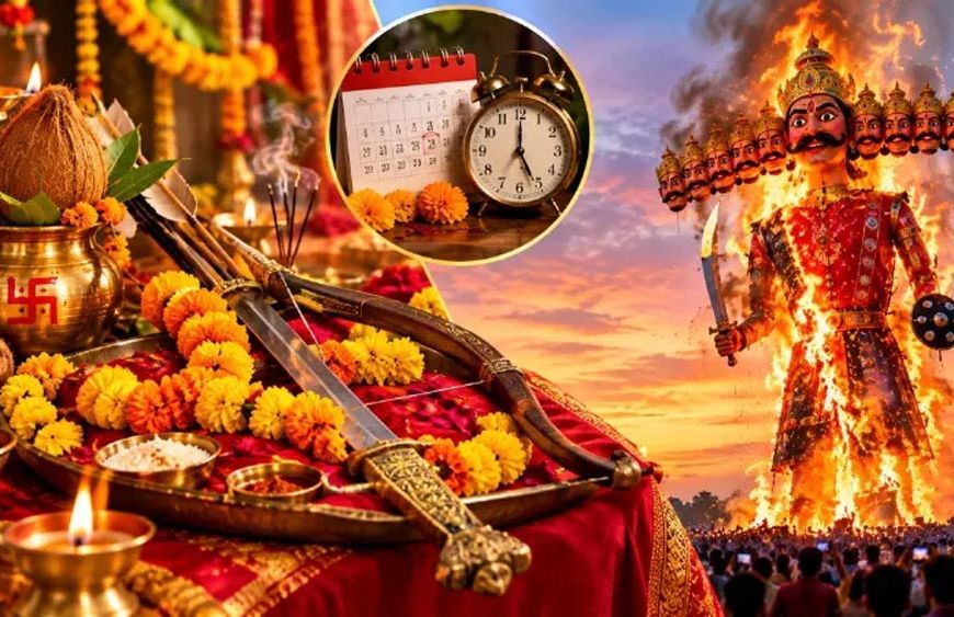 दशहरा 2026: आज रावण दहन का शुभ मुहूर्त, जानें शस्त्र पूजा का सही समय