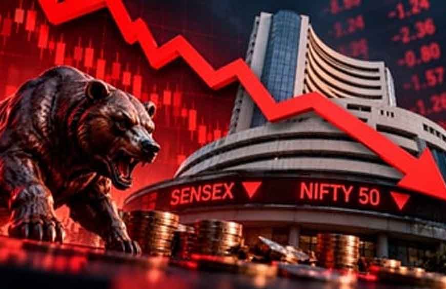 Stock Market Crash: 800 अंक उछलने के बाद धड़ाम हुआ सेंसेक्स, डे-हाई से 1,400 अंक फिसला