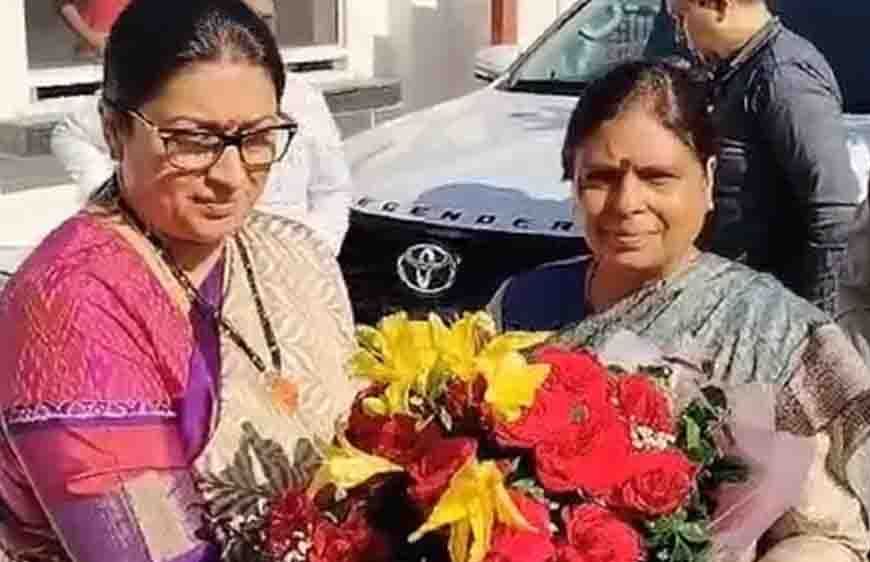 हरियाणा में BJP की अहम बैठक, नई प्रभारी स्मृति ईरानी पंचकूला पहुंचीं