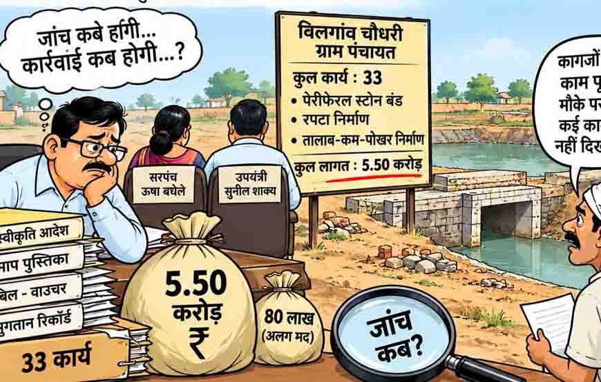 खबर का असर: 5.50 करोड़ के निर्माण कार्यों की जांच के निर्देश, दोषियों पर होगी कार्रवाई
