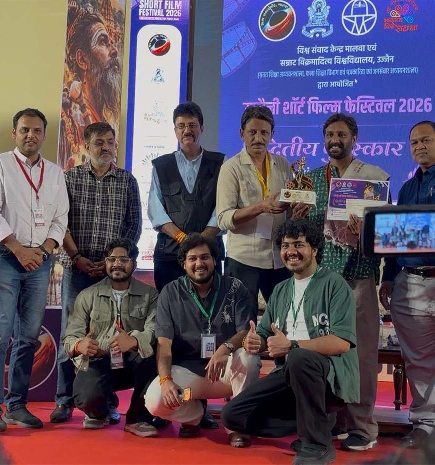 एमसीयू की फिल्म ‘विद्यार्थी’ को उज्जैनी शॉर्ट फिल्म फेस्टिवल में द्वितीय पुरस्कार.