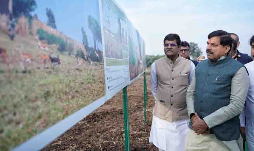 मुख्यमंत्री डॉ. यादव ने हेलीकॉप्टर से रंथभंवर में कृष्णमृग और नीलगाय रेस्क्यू अभियान के द्वितीय चरण का किया अवलोकन