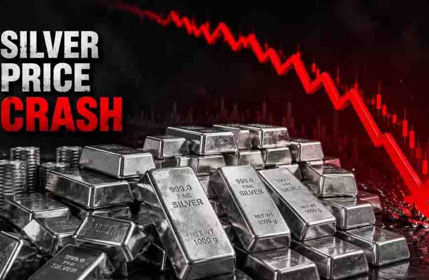 चांदी की कीमतों में बड़ी गिरावट, ₹4,000 टूटकर ₹1.85 लाख पर पहुंची, सोना भी सस्ता